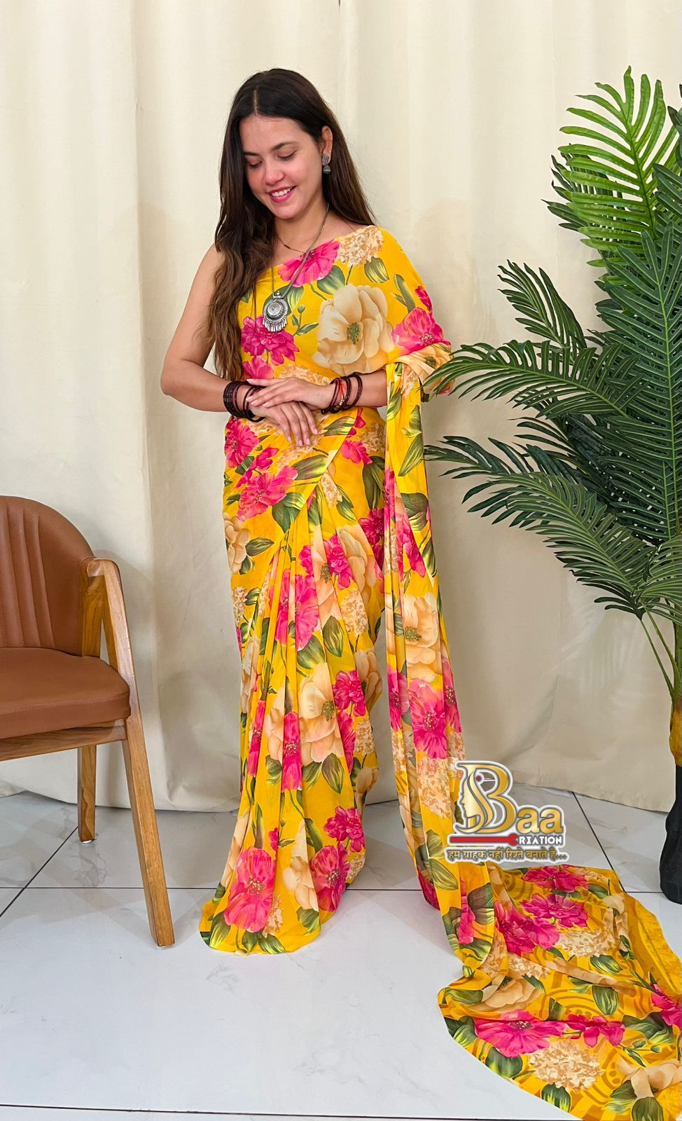 BEAUTIFUL FLORAL PRINT DAILY WEAR SAREES