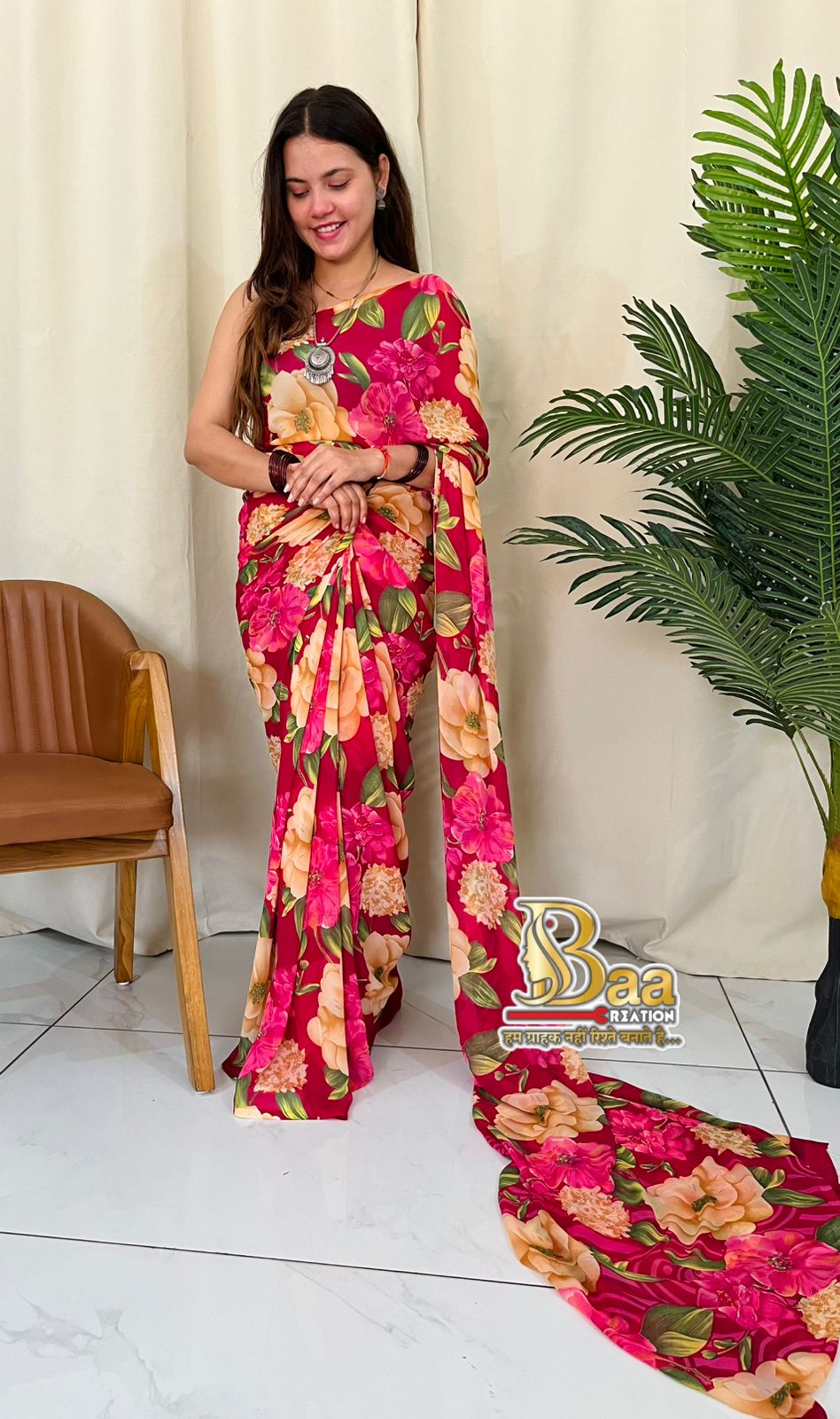 BEAUTIFUL FLORAL PRINT  DAILY WEAR SAREES
