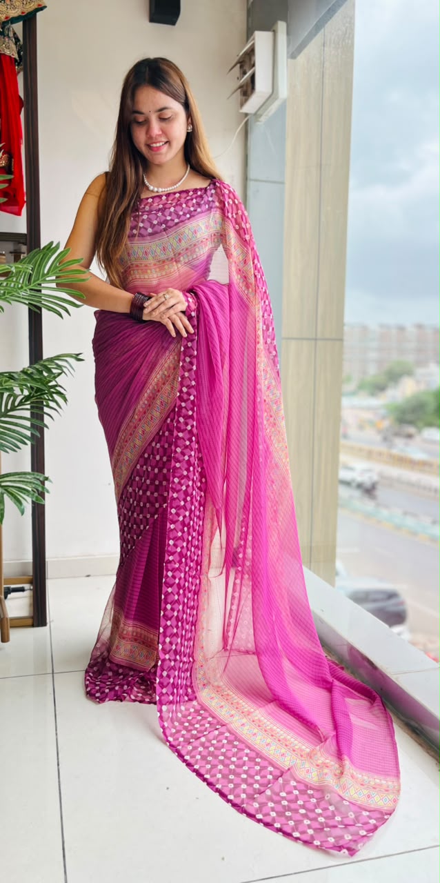 Soft Georgette Fabric Saree
