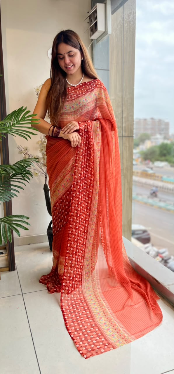 Soft Georgette Fabric Saree