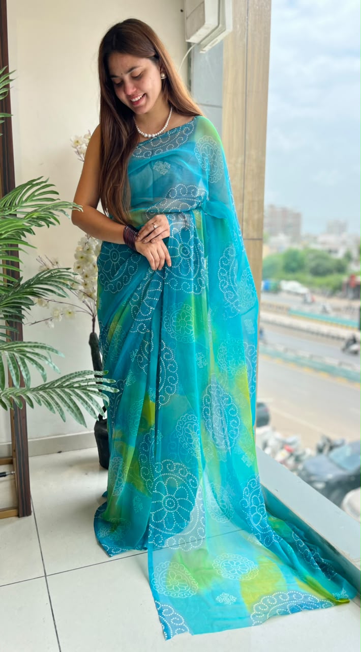 Soft Georgette Fabric Daily Wear Saree