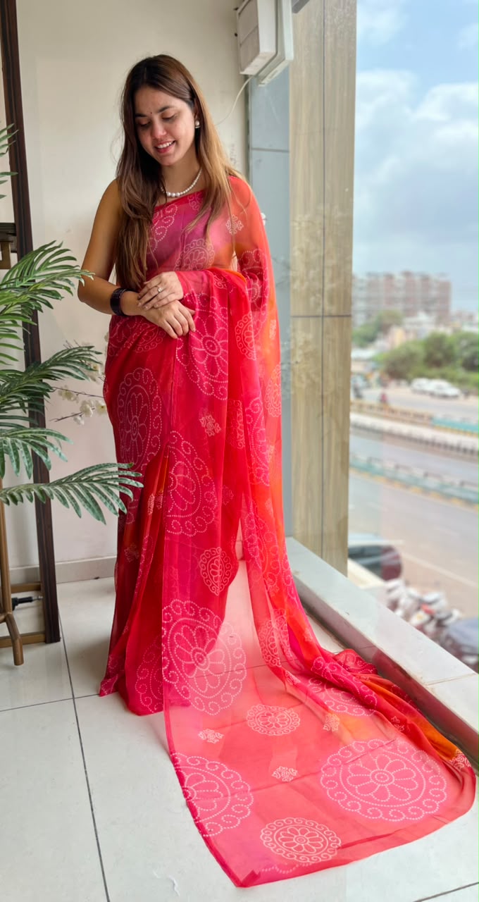 Soft Georgette Fabric Daily Wear Saree