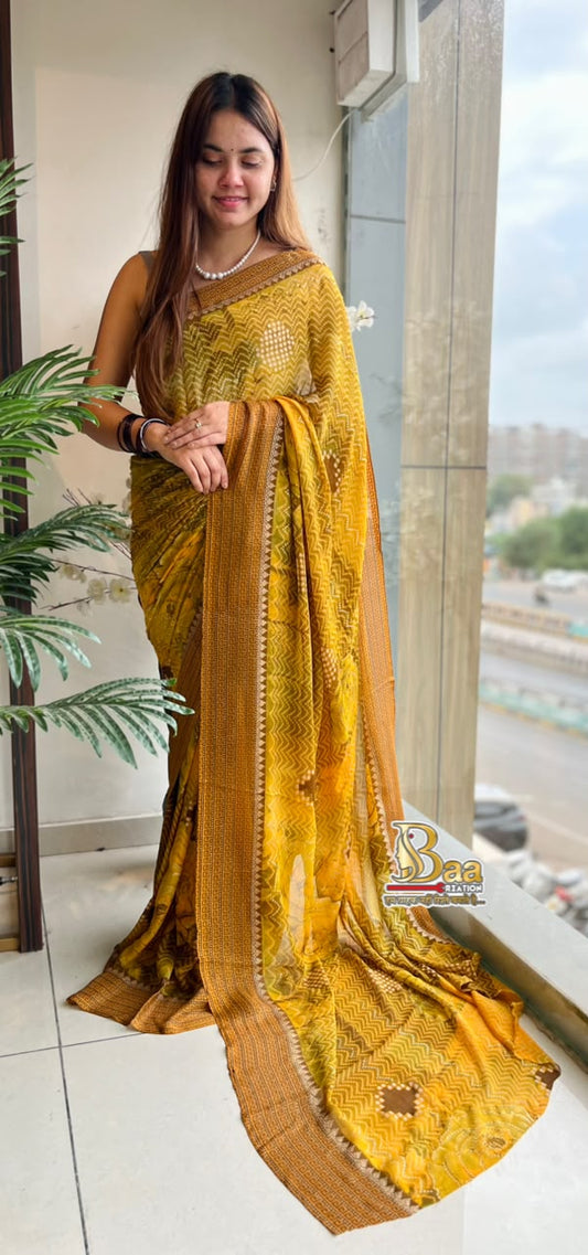 Marble Chiffon Foil Print