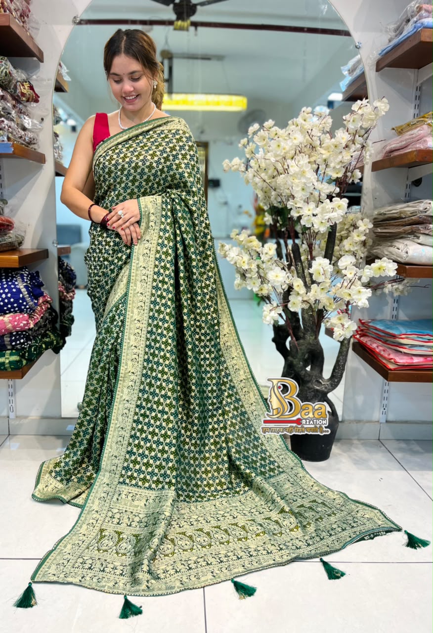 Junglo Bandhni Saree