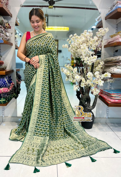 Junglo Bandhni Saree