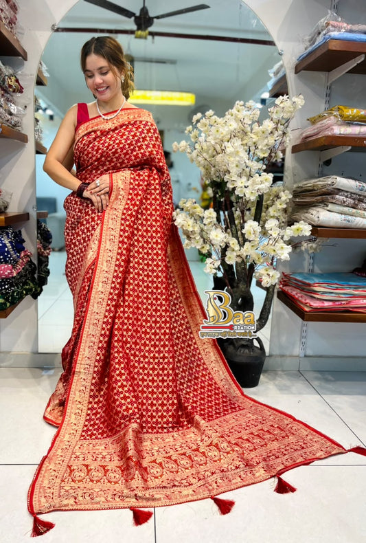 Junglo Bandhni Saree