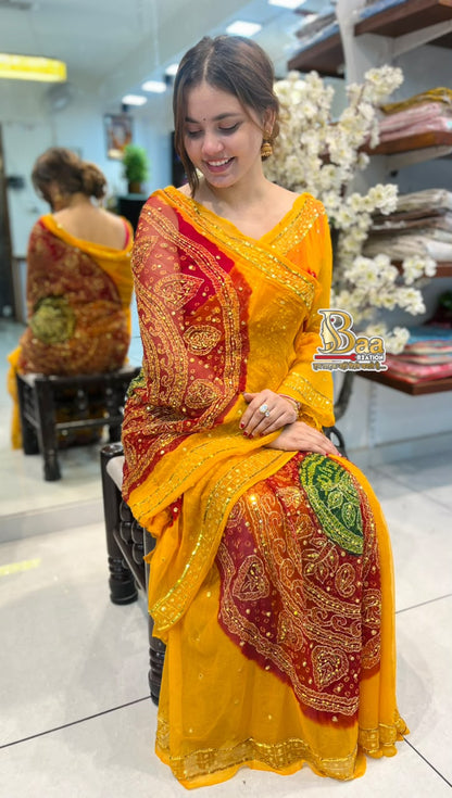 Pure Jamnagari Saree