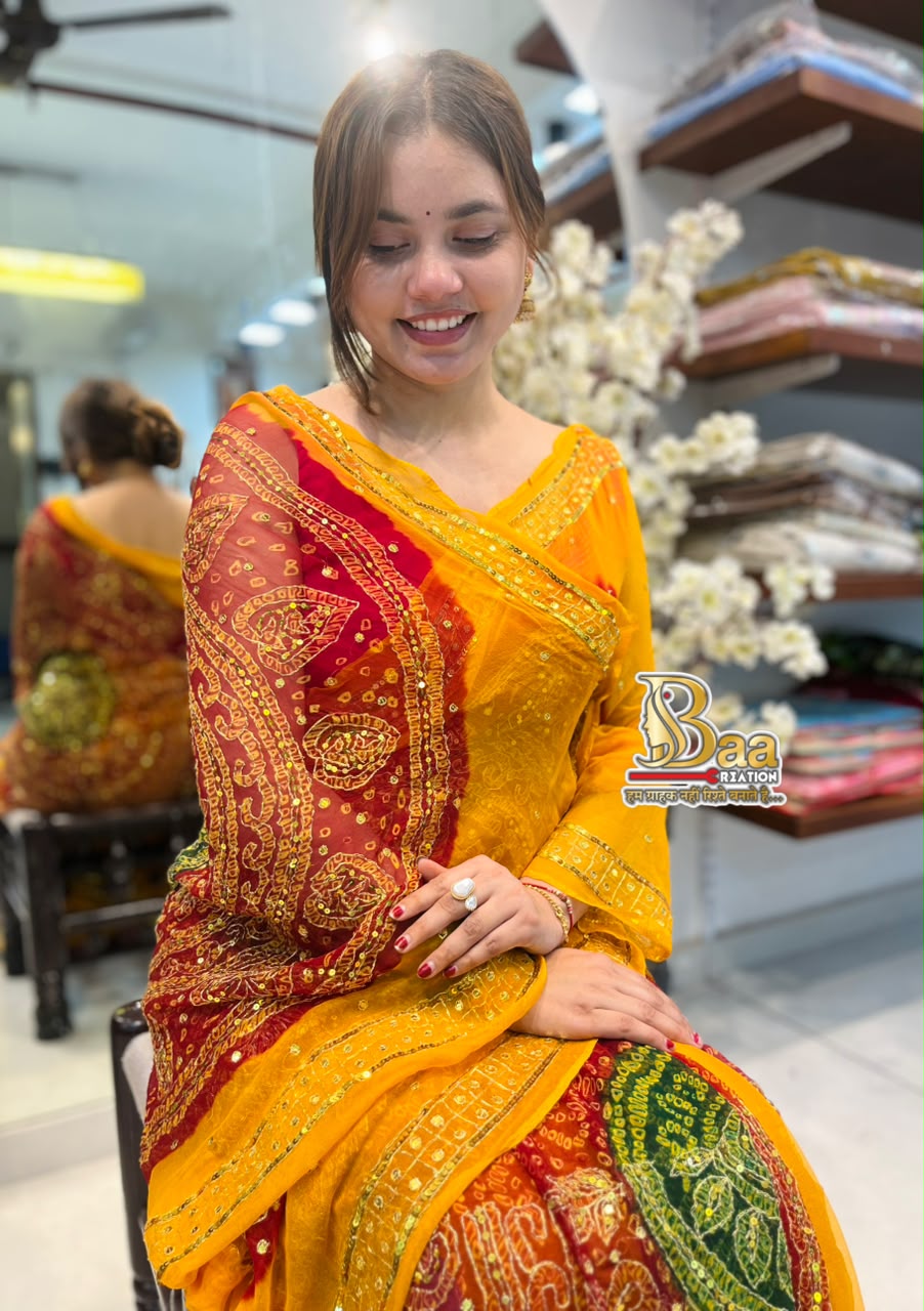 Pure Jamnagari Saree