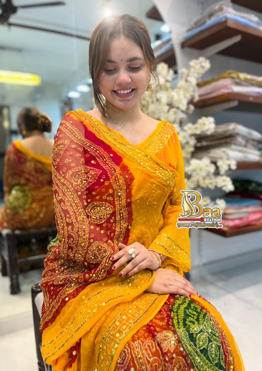 Pure Jamnagari Saree