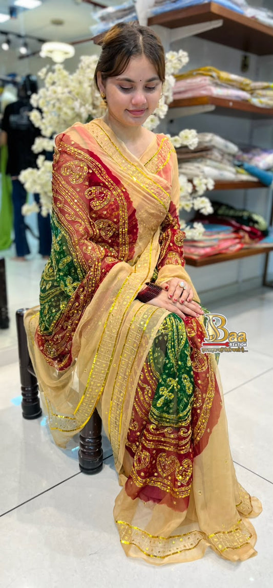 Pure Jamnagari Saree