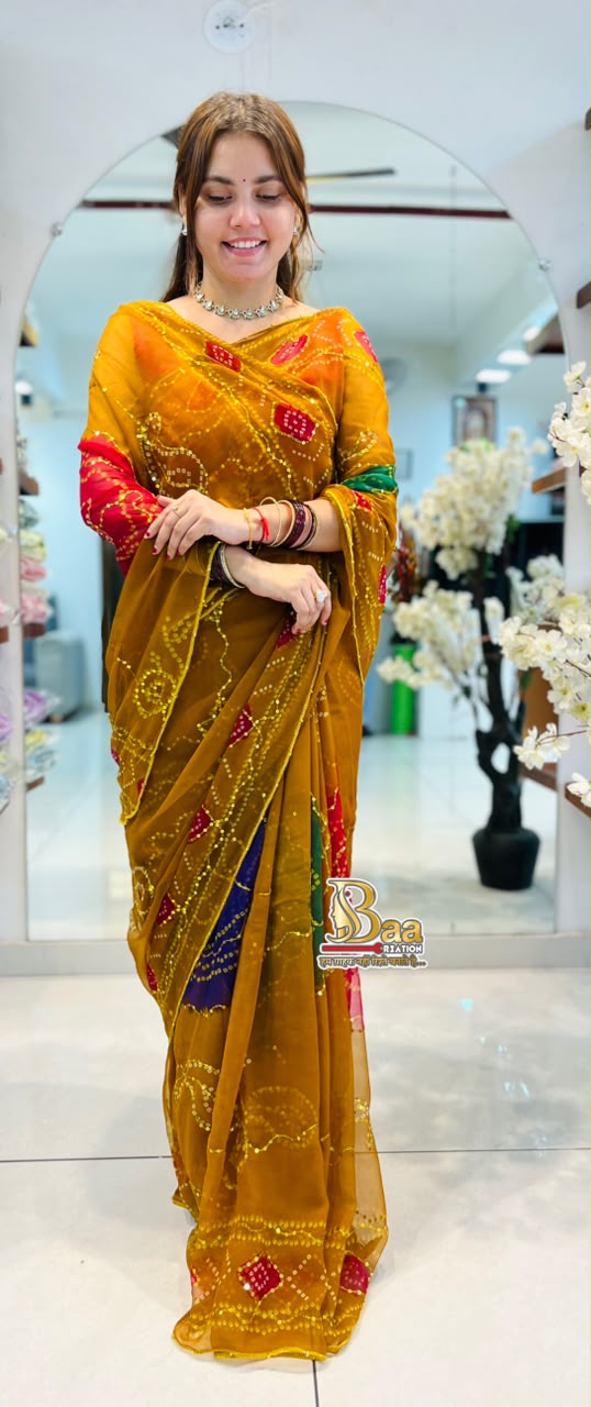 Multi Colour Kasumbo Saree