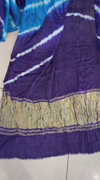 Semi Modal Silk Leheriya Saree