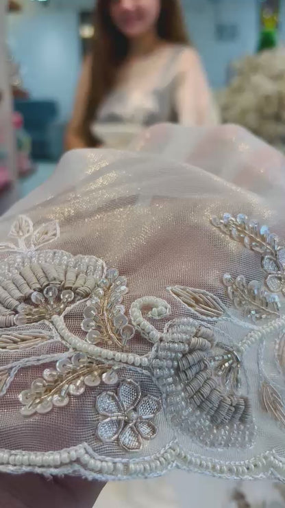 Premium Ivory Tissue Saree