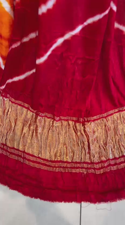 Semi Modal Silk Leheriya Saree